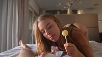 The blonde slut got her pussy full of sticky sperm after a hot fuck with a guy.