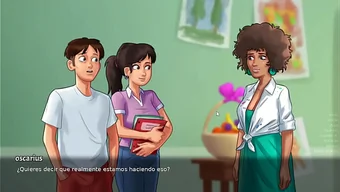 I got help from a perverted MILF while masturbating - Summertime saga